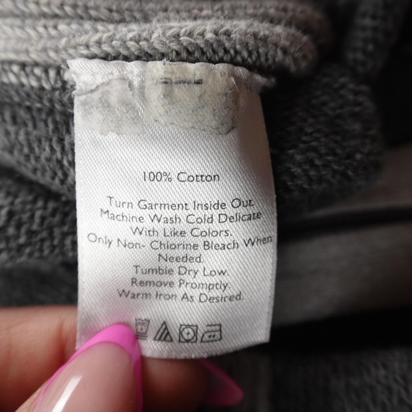 Eddie Bauer Sweater Mens M Gray Full Zip Mock Neck Knit Jacket Outdoor Hiking - Picture 9 of 10